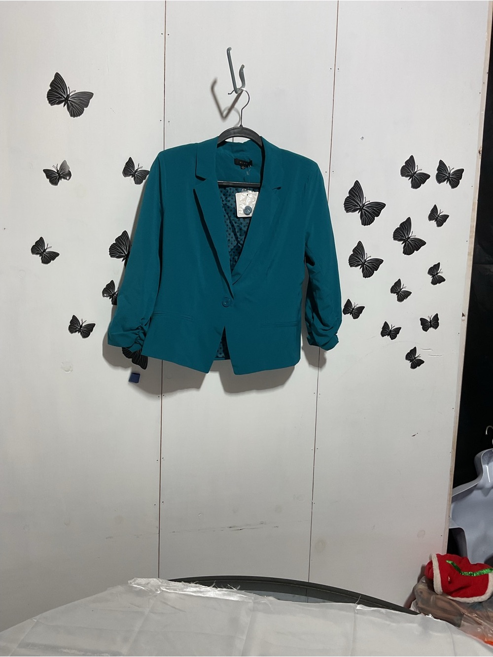 mine Teal Single-Button Women's Blazer